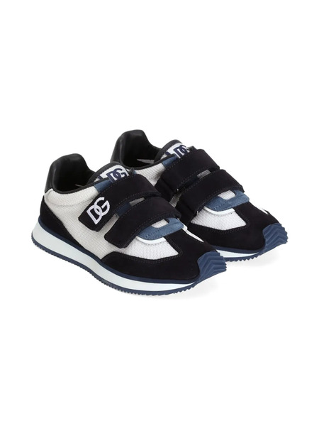  Dolce & Gabbana Kids Logo Strap Sneakers - White 