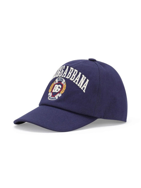  Dolce & Gabbana Kids Logo Twill Baseball Cap - Blue 