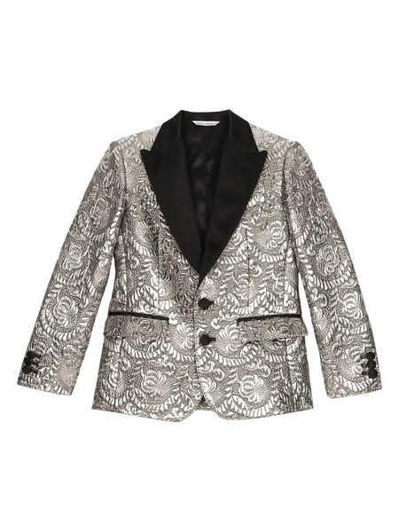  Dolce & Gabbana Kids Metallic Jacquard Blazer - Silver 
