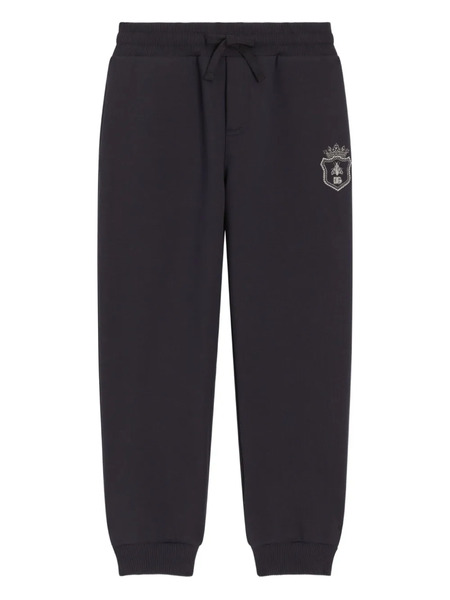  Dolce & Gabbana Kids Patch-detail Fleece Trousers - Blue 