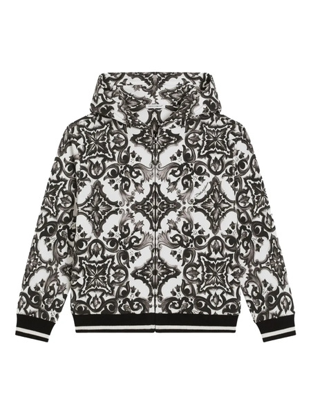  Dolce & Gabbana Kids Patterned Hoodie - White 