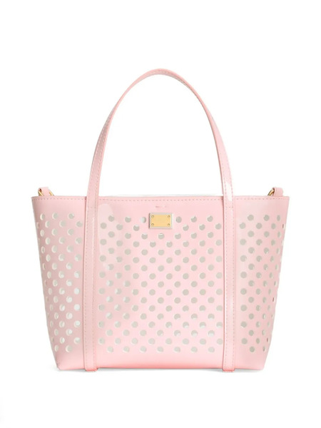  Dolce & Gabbana Kids Perforated Tote Bag - Pink 