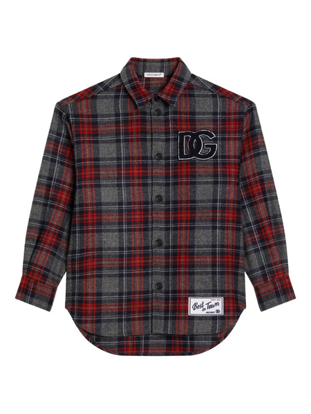  Dolce & Gabbana Kids Plaid-check Shirt - Grey 
