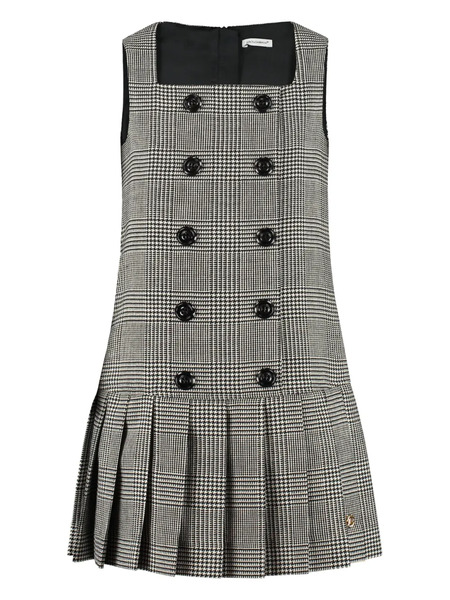  Dolce & Gabbana Kids Plaid Mini Dress - Grey 