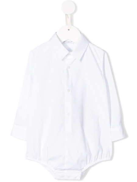  Dolce & Gabbana Kids Poplin Shirt Bodysuit - White 