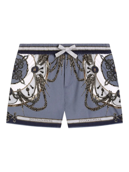  Dolce & Gabbana Kids Printed Shorts - Blue 