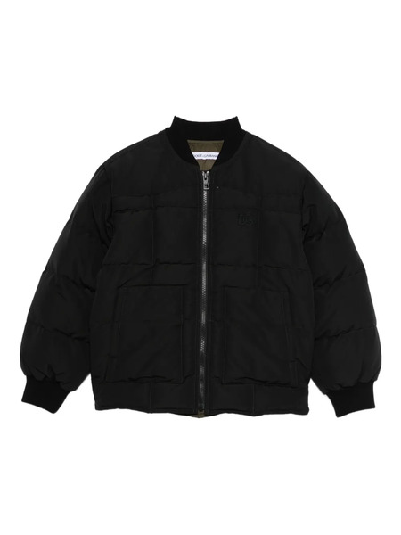  Dolce & Gabbana Kids Quilted Bomber Jacket - Black 