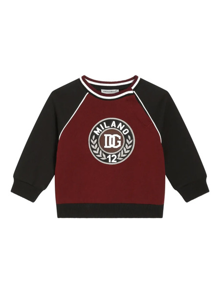  Dolce & Gabbana Kids Raglan-sleeve Graphic Sweatshirt - Red 