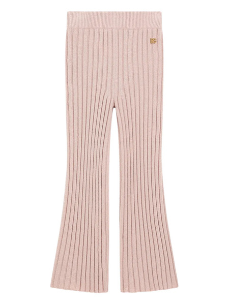  Dolce & Gabbana Kids Ribbed Flared Trousers - Pink 