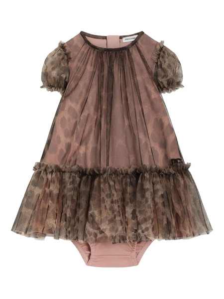  Dolce & Gabbana Kids Ruffled Dress - Neutrals 