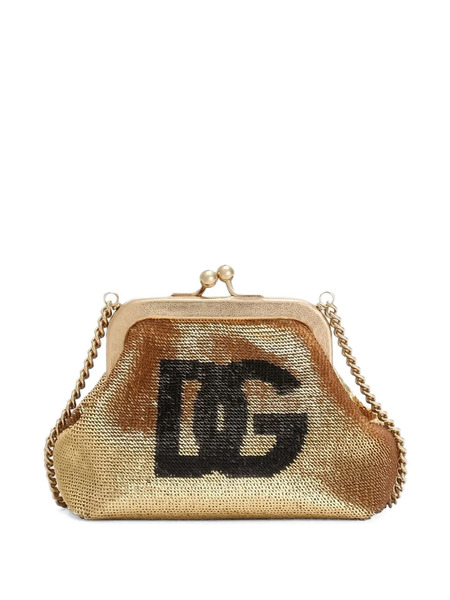  Dolce & Gabbana Kids Sequinned Chain-strap Purse - Yellow 