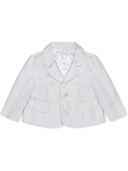  Dolce & Gabbana Kids Single-breasted Shantung Blazer - White 