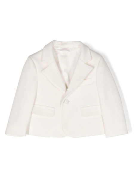  Dolce & Gabbana Kids Single-breasted Textured Blazer - White 