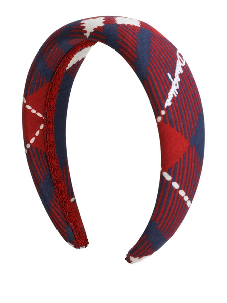  Dolce & Gabbana Kids Tartan Plaid-pattern Headband - Red 