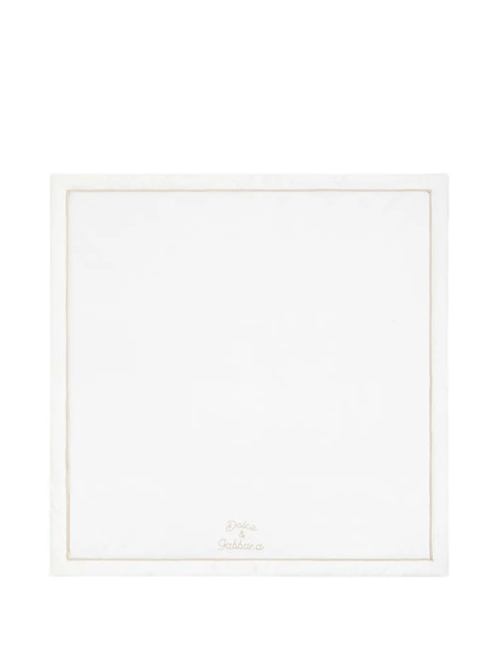  Dolce & Gabbana Kids Trim Blanket - White 