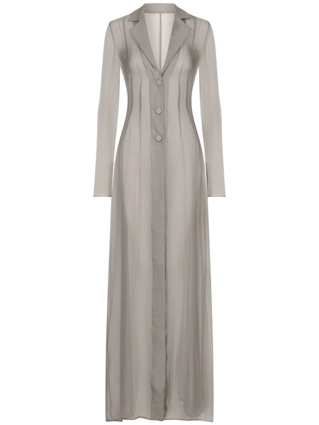  Dolce & Gabbana Kim Dolce&gabbana Silk Duster Coat - Grey 