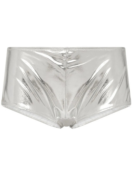  Dolce & Gabbana Kim High-waisted Coated Briefs - Silver 