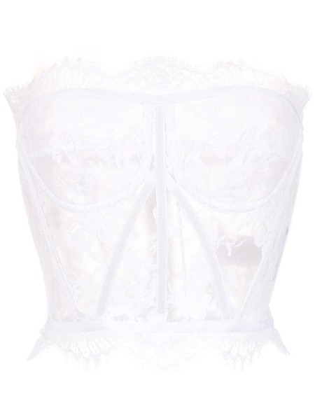 Dolce & Gabbana Lace Bustier Top - White 