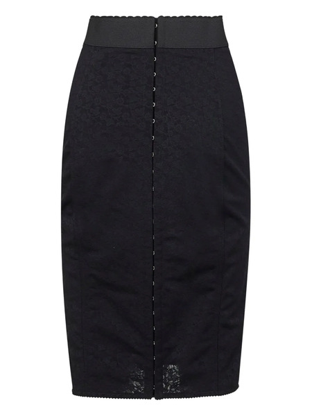  Dolce & Gabbana Lace-insert Pencil Midi Skirt - Black 