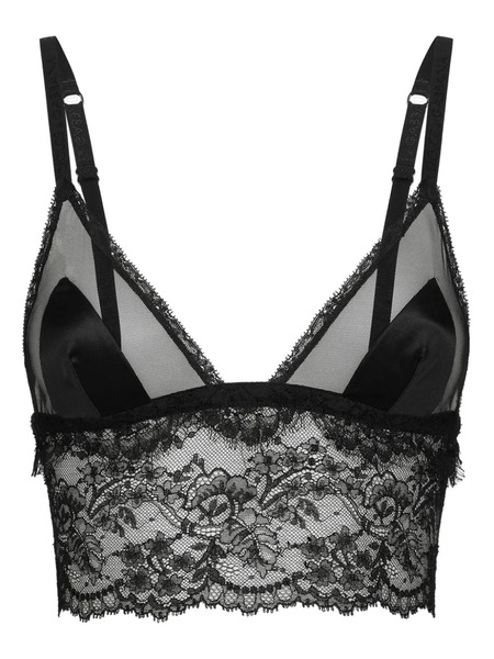  Dolce & Gabbana Lace Longline Bralette - Black 