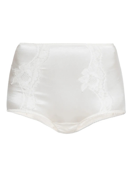  Dolce & Gabbana Lace Silk Briefs - White 