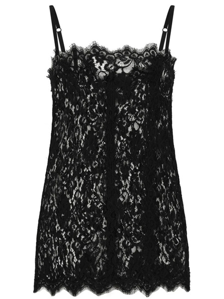  Dolce & Gabbana Lace Square-neck Camisole - Black 