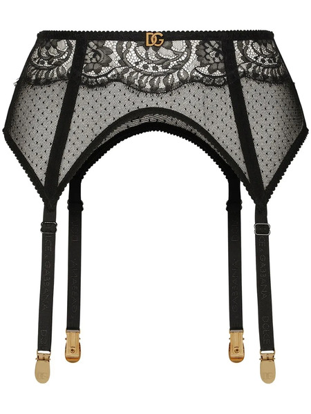  Dolce & Gabbana Lace Suspender Belt - Black 