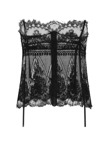 Dolce & Gabbana Lace Tie-strap Top - Black 