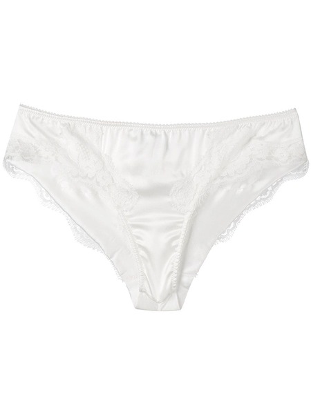  Dolce & Gabbana Lace Trim Briefs - White 