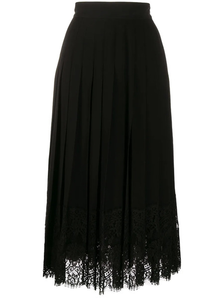  Dolce & Gabbana Lace-trim Mid Skirt - Black 