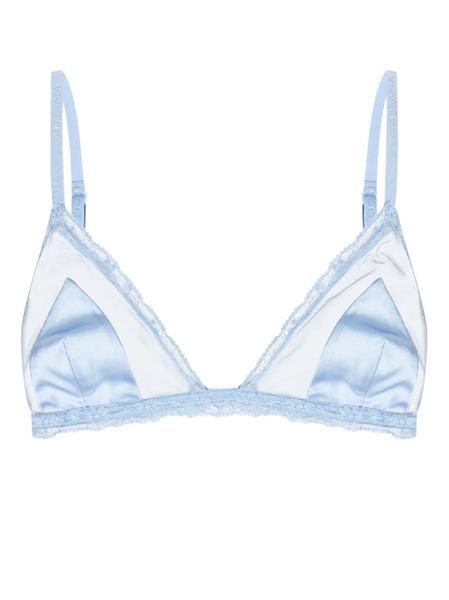  Dolce & Gabbana Lace-trimmed Satin Bra - Blue 
