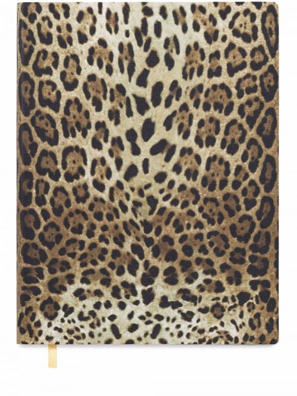 Dolce & Gabbana Large Ruled Leather Notebook - Brown 