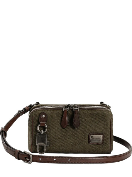  Dolce & Gabbana Lock Zip Messenger Bag - Green 