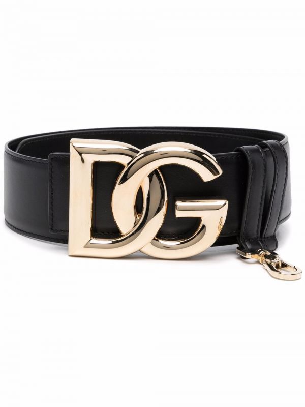  Dolce & Gabbana Logo Buckle Belt - Black 