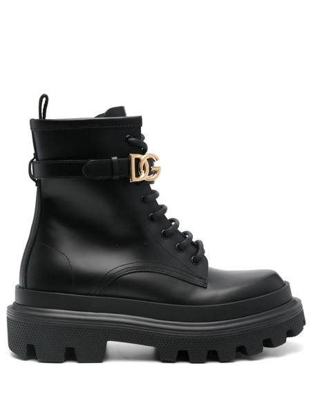  Dolce & Gabbana Logo-buckle Boots - Black 