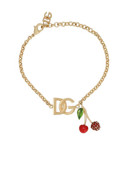  Dolce & Gabbana Logo-charm Chain Bracelet - Gold 