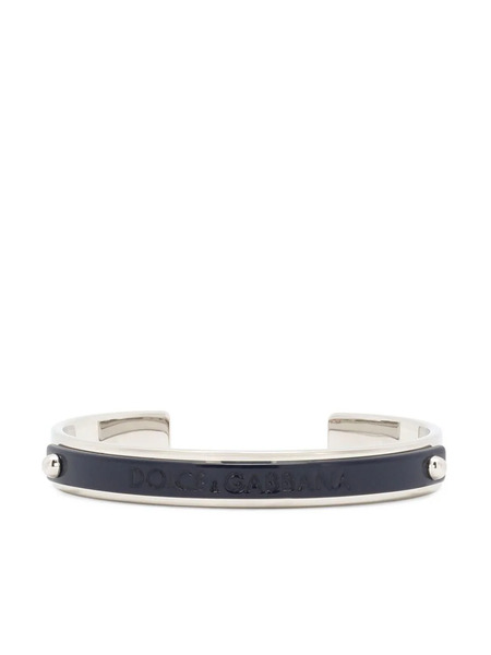  Dolce & Gabbana Logo-debossed Two-tone Bracelet - Blue 