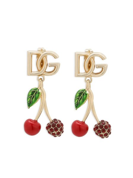  Dolce & Gabbana Logo-lettering Drop Earrings - Gold 