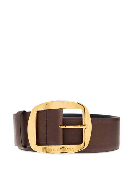  Dolce & Gabbana Logo-lettering Logo Leather Belt - Brown 