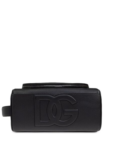  Dolce & Gabbana Logo-patch Wash Bag - Black 