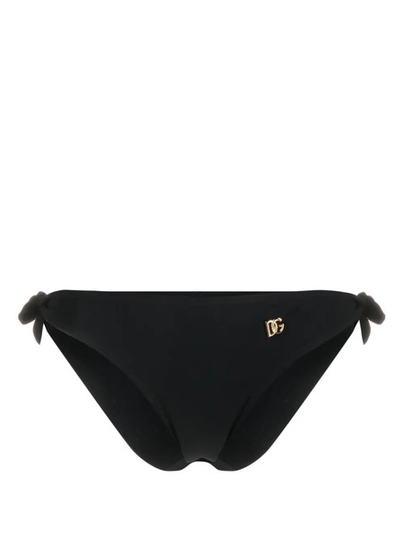  Dolce & Gabbana Logo-plaque Bikini Bottoms - Black 