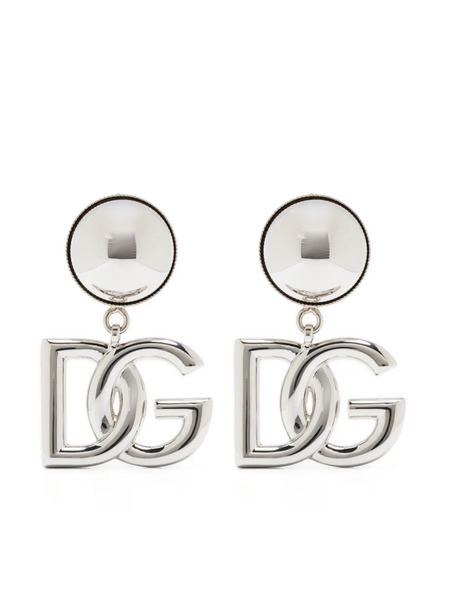  Dolce & Gabbana Logo-plaque Clip-on Earrings - Silver 