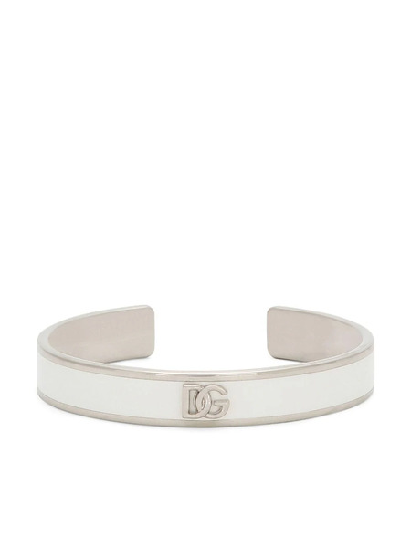  Dolce & Gabbana Logo-plaque Cuff Bracelet - Silver 