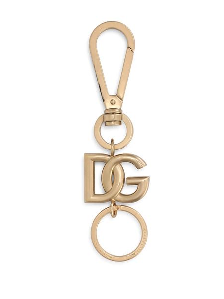  Dolce & Gabbana Logo-plaque Gold-tone Keyring 