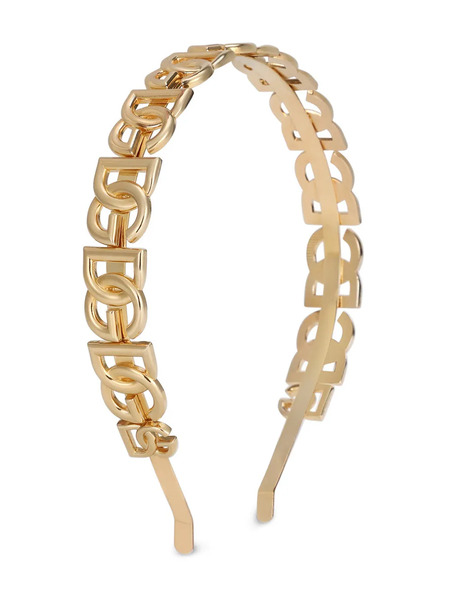  Dolce & Gabbana Logo-plaque Hairband - Gold 