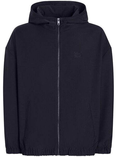  Dolce & Gabbana Logo-plaque Hooded Jacket - Blue 