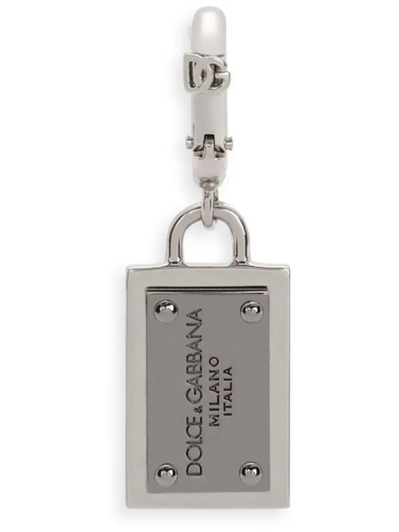  Dolce & Gabbana Logo-plaque Keyring - Silver 