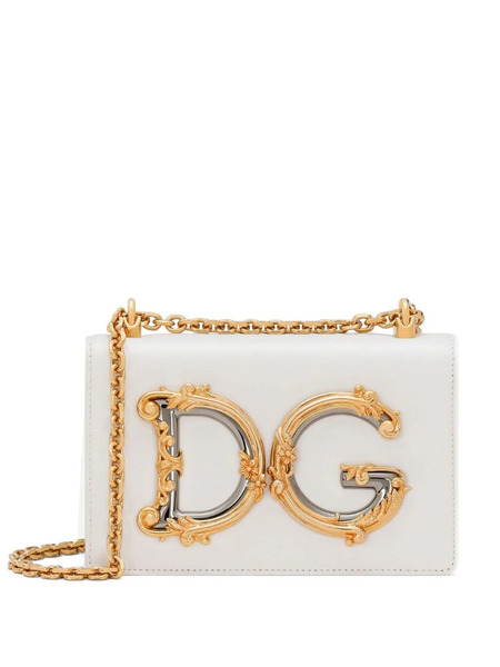  Dolce & Gabbana Logo-plaque Lambskin Crossbody Bag - Neutrals 