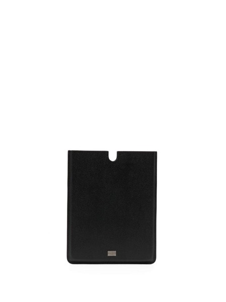  Dolce & Gabbana Logo-plaque Leather Tablet Case - Black 