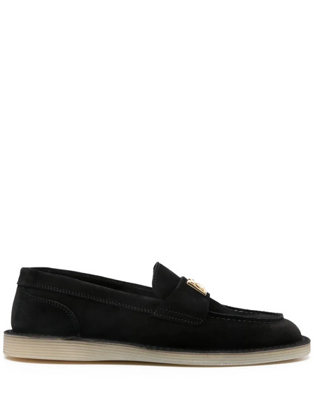  Dolce & Gabbana Logo-plaque Loafers - Black 